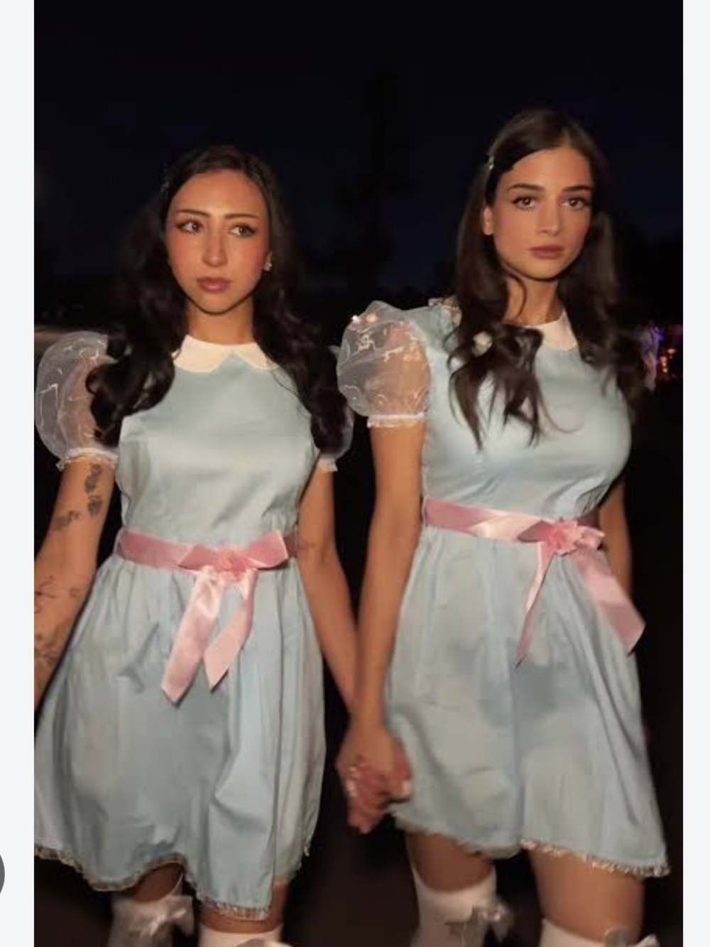 The Shining Twins Halloween Costume | Blue Bloody Doll Dress | Horror Costume